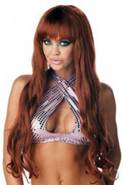 Extra Long Brown Synthetic Wig
