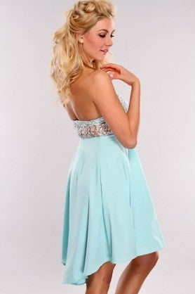 Carolina Ferrara Wet look Little Prom Dress - Everything 5 Pounds