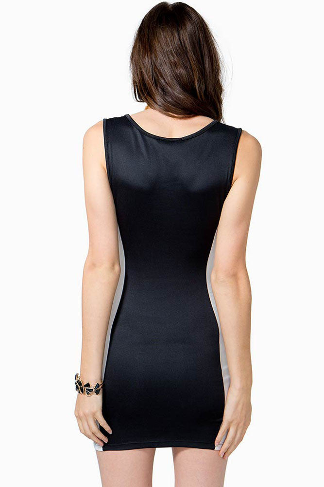 Black&White Two Tone Party Bodycon Dress - Everything 5 Pounds