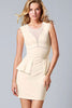Professional Ponte Peplum OL Dress White - Everything 5 Pounds