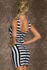 Form-fitting Stretch Mini Dress in Strips - Everything 5 Pounds - 2
