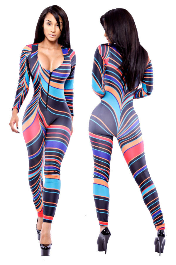 Stylish Afrique Tribal Bodycon Jumpsuit