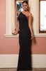 Black Prom Party Long Dress with Low Cut-out Back - Everything 5 Pounds