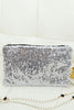 Silver Sequin Aristocratic Clutch Bag - Everything 5 Pounds
