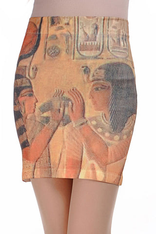 Fashionable Blue Ripped Denim Look Mini Skirt