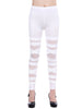 White Staggered Leggings - Everything 5 Pounds - 1
