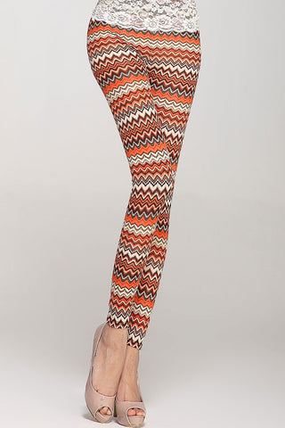 Trendy Ethnic Stripes Sexy Leggings