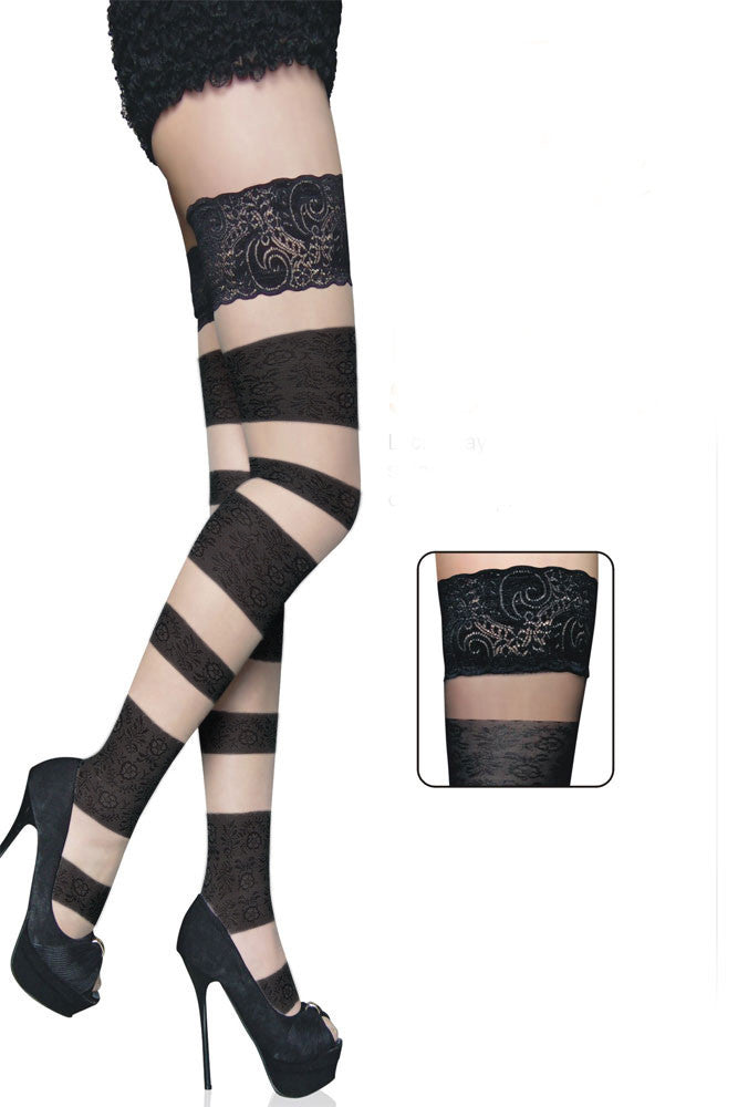 Floral Bandage Thigh High