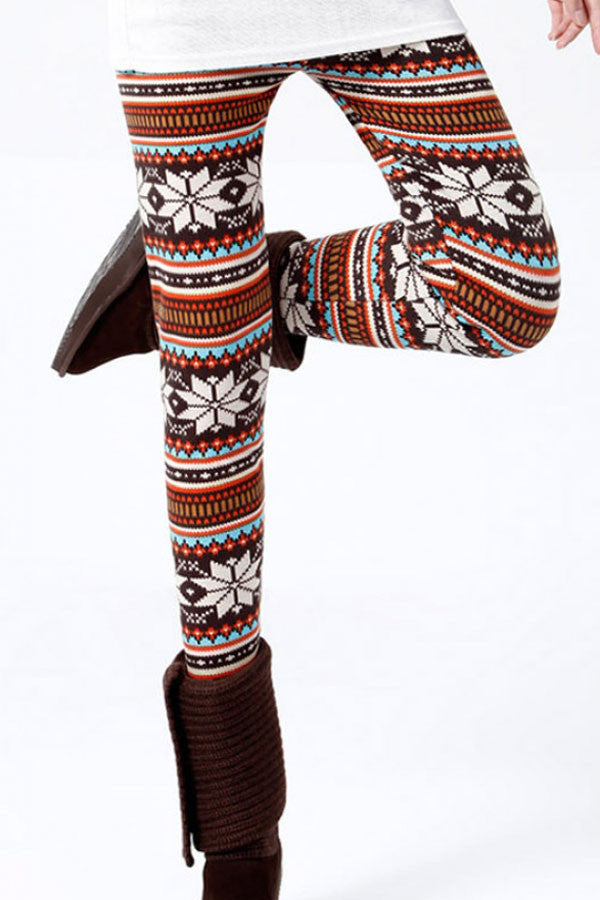 Nordic Snow Warm Winter Leggings