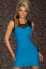 Trendy Sweetheart Bodycon Dress Blue - Everything 5 Pounds - 1