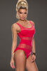 Rosy Mesh Tank Scoop Neck Teddy - Everything 5 Pounds - 2
