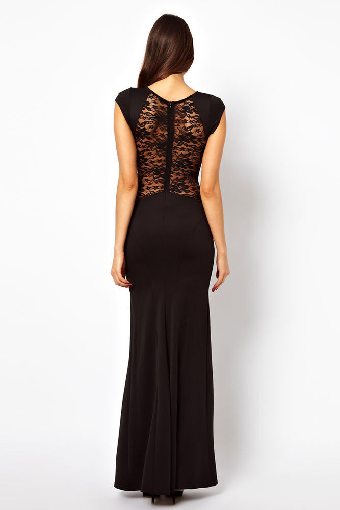 Maxi Dress with Lace Back and Fishtail - Everything 5 Pounds - 3