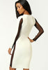 Lily Mesh Exposed Top and Side Bodycon Dress White - Everything 5 Pounds - 2
