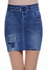 Fashionable Blue Ripped Denim Look Mini Skirt - Everything 5 Pounds - 1