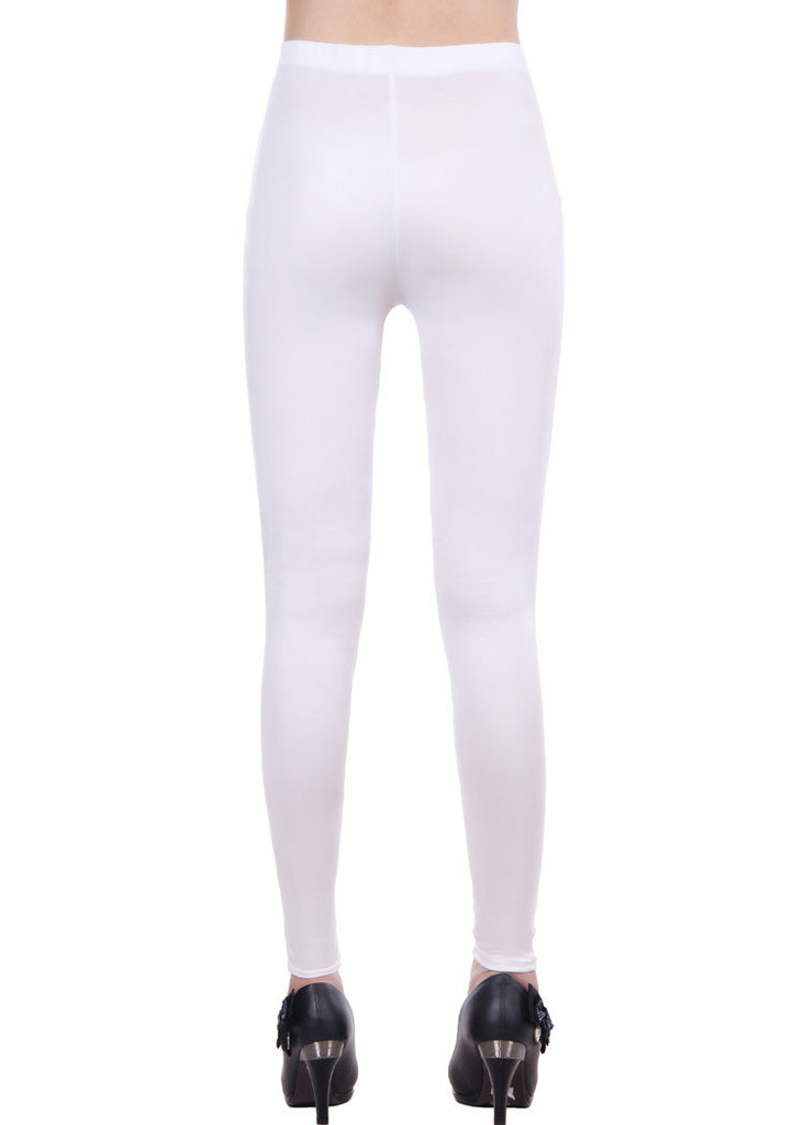 White Staggered Leggings - Everything 5 Pounds - 3