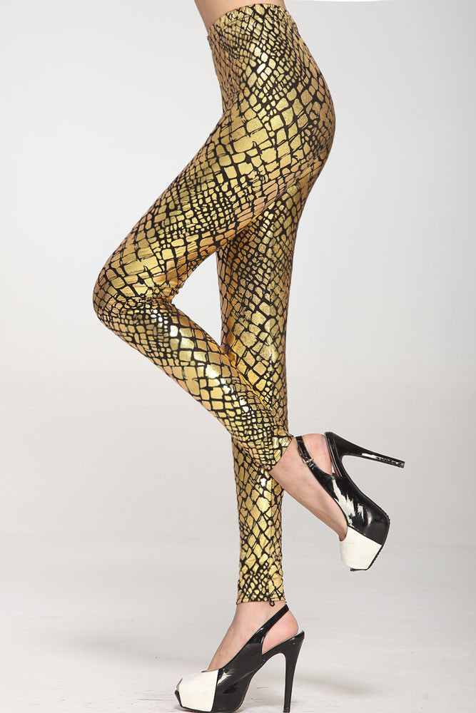 Designer Gold Leggings - Everything 5 Pounds - 2
