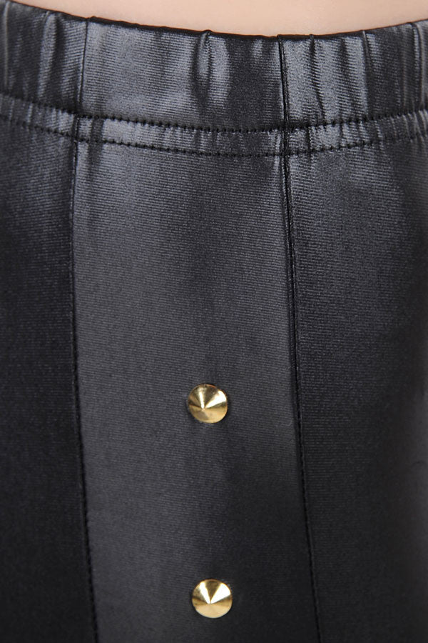 Gisele Black Faux Leather Legging - Everything 5 Pounds - 3