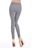 Black And White Stripes Legging - Everything 5 Pounds