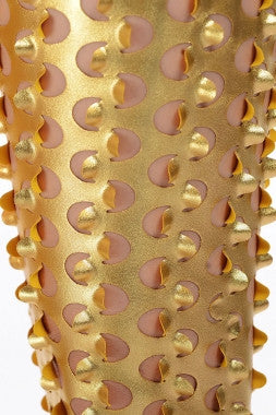 Gold Punk Fish Scale Pierced Holes Fashion Leggings - Everything 5 Pounds - 3