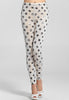 Silver Dots Sexy White Leggings - Everything 5 Pounds - 1