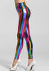 Empire Waist Fluorescent Rainbow Leggings - Everything 5 Pounds - 1
