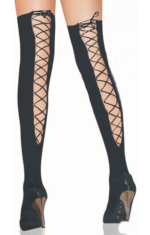 Lace Lycra Sheer Stay Up Thigh High